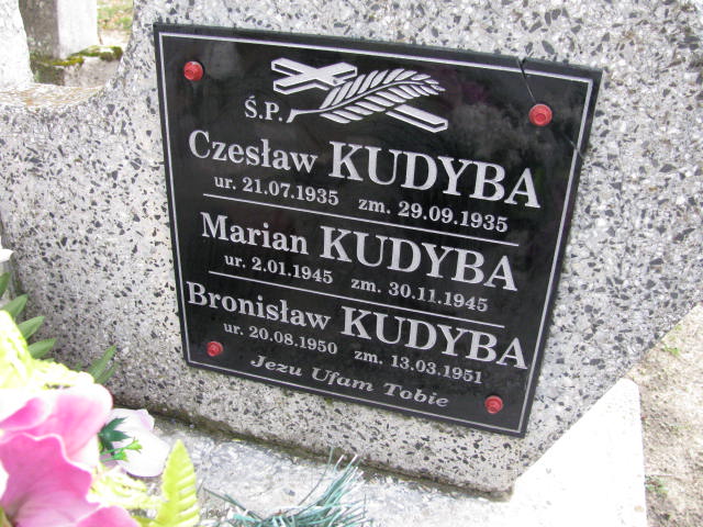 Czesław Kudyba 1935 Narol - Grobonet - Wyszukiwarka osób pochowanych