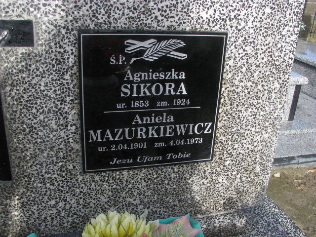 Aniela Mazurkiewicz 1901 Narol - Grobonet - Wyszukiwarka osób pochowanych