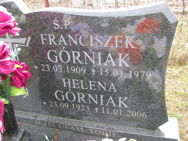 Helena Górniak 1923 Narol - Grobonet - Wyszukiwarka osób pochowanych